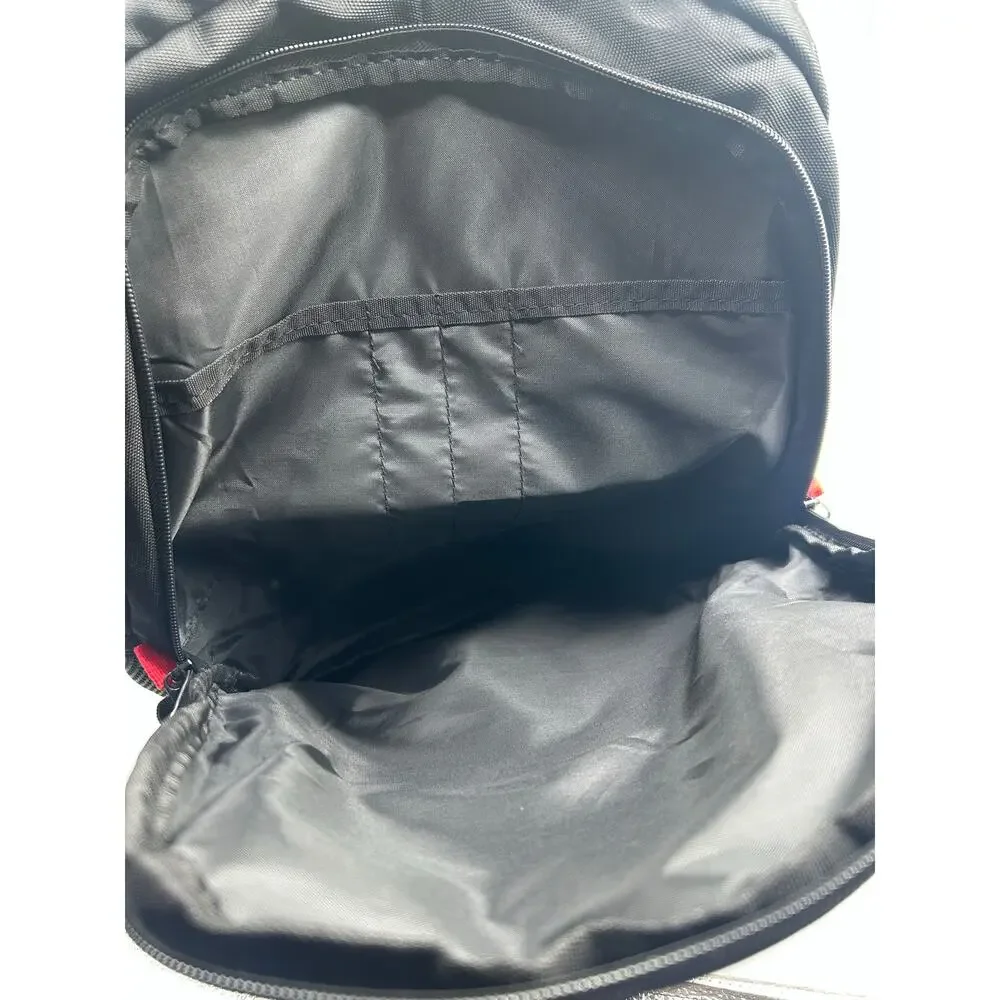 Anterk Travel Laptop Backpack USB Charging Port Black Red School Work Bag